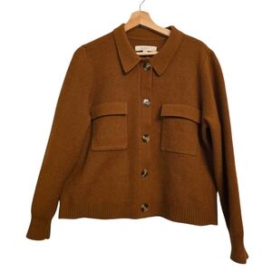 Loft Chestnut Button Up Sweater Cardigan Jacket